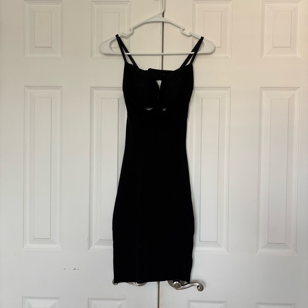 Guess Black Spaghetti Strap Backless Dress